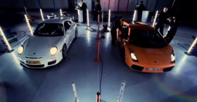 Porsche GT3 vs Lambo Gallardo (Paris)
